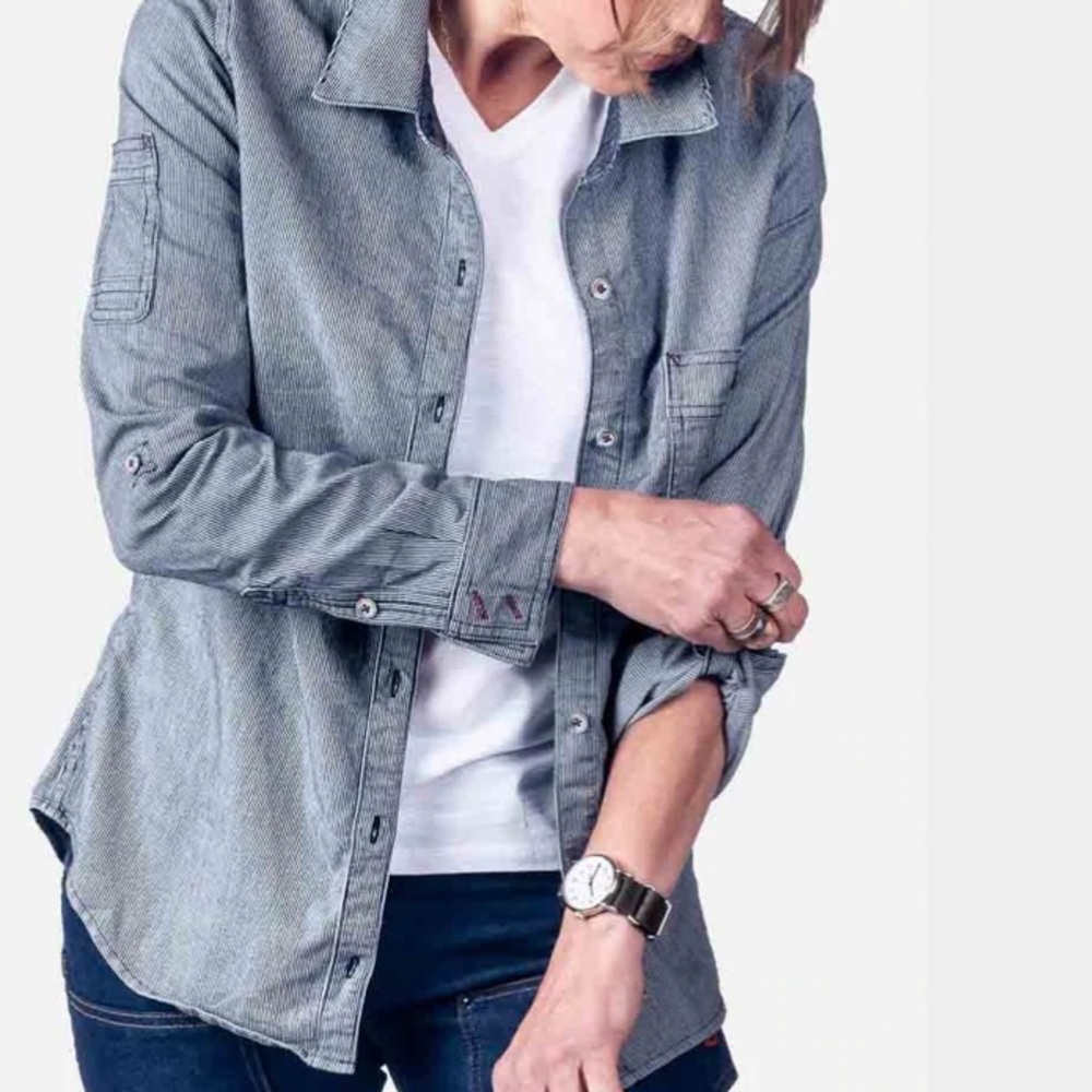 Dovetail Workwear - Workshirt Indigo Stripe - medium